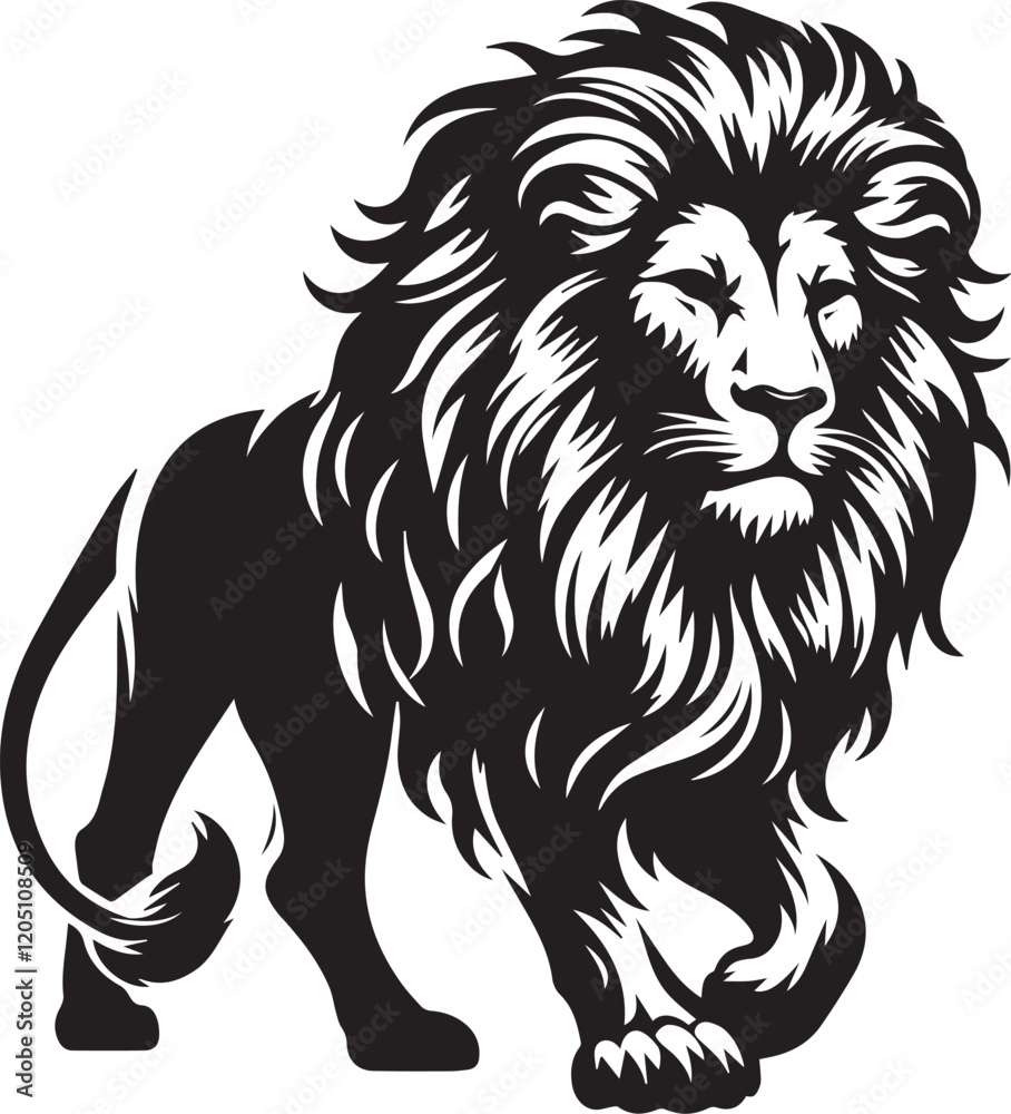 Obraz premium Lion Silhouette Vector Art - Perfect for Designers