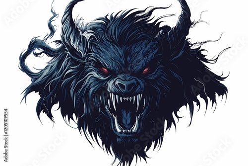 Menacing Beast: A Digital Illustration of a Ferocious Creature