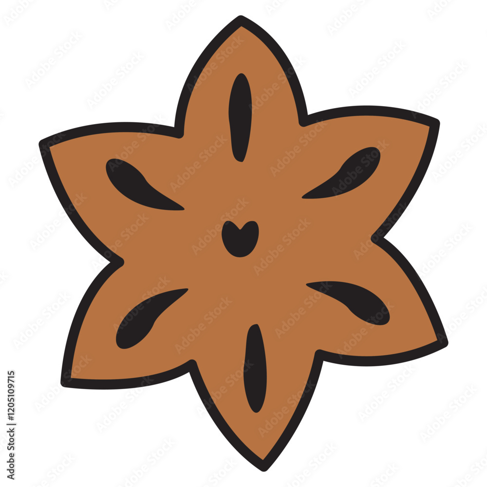 Delightful hand drawing of a star-shaped cookie with sweet, intricate details. Perfect for holiday branding, bakery designs, and festive, food-related projects. Delightful hand drawing of a star-shaped cookie with sweet, intricate details. Perfect for holiday branding, bakery designs, and festive, food-related projects.
