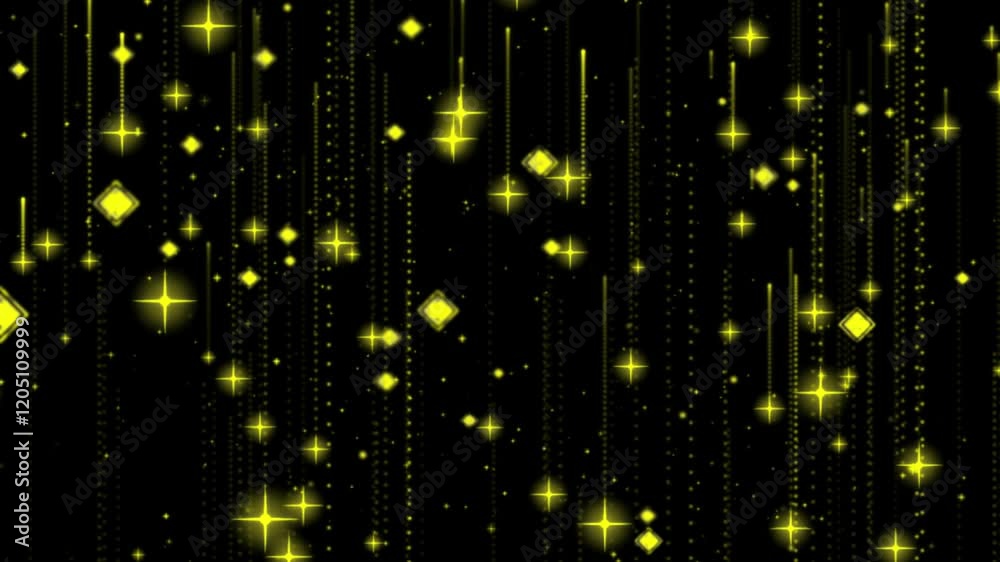 Colorful digital abstract sparkles animation background in 4k