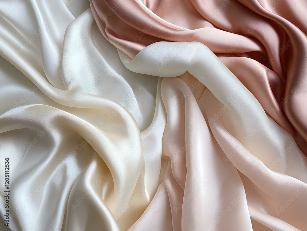 peach and ivory silk fabric texture flowing peach and ivory silk fabric background peach and ivory silk fabric texture flowing peach and ivory silk fabric background