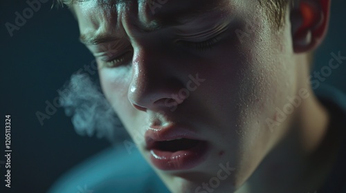 Man smoking cigarette