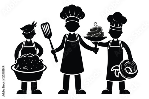 Vector silhouette of a Spicy Pad Thai