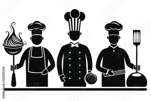 Vector silhouette of a Spicy Pad Thai