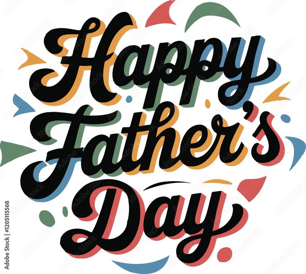 Fototapeta premium Happy father's day illustration veator