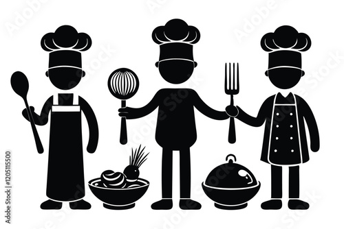 Vector silhouette of a Spicy Pad Thai