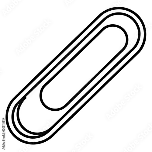 Stylized Paperclip Vector Graphics