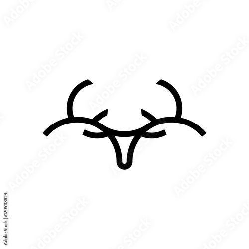 illustration of a black and white symbol