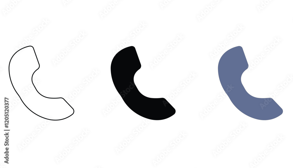 Call Icons Set Telephone Sign Symbol Stock Vector Call Icons Set Telephone Sign Symbol Stock Vector