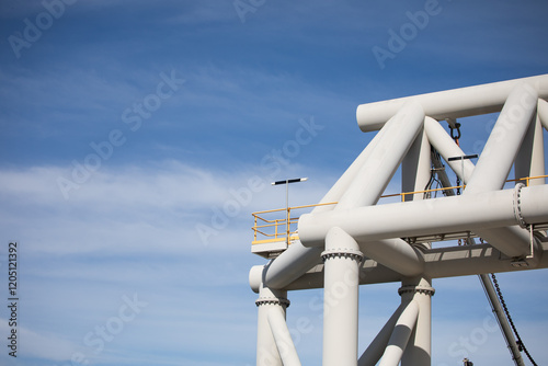 white structure blue sky industrial photo