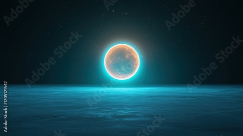 Cosmic and Space Themes A deep blue gradient with a glowing planet in the distance, representing space exploration and discovery.