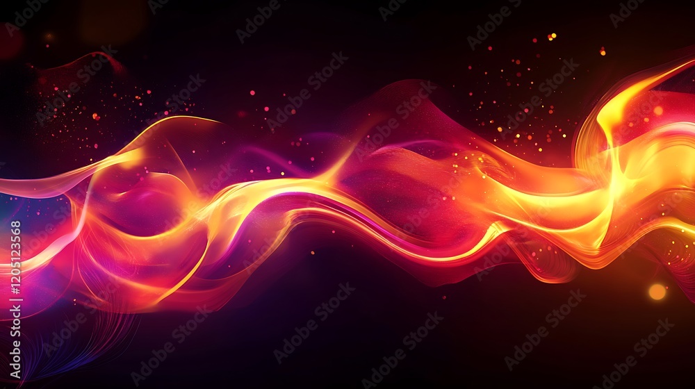 Fototapeta premium Neon Explosion Featuring Bright Glowing Abstract Color Designs