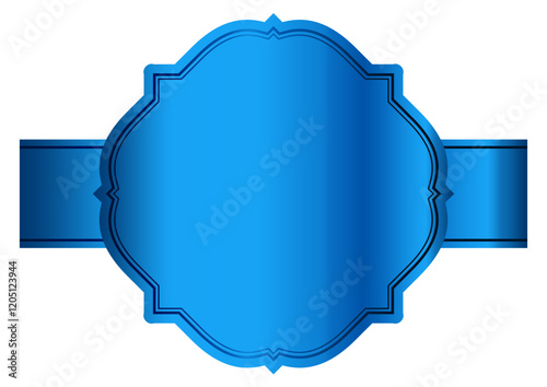 Elegant Blue Ribbon Banner for Design and Decoration