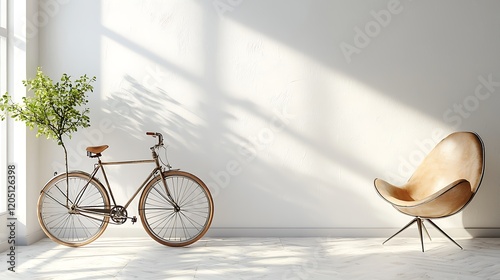 Vintage Bicycle Plant Chair Minimalist Room Decor