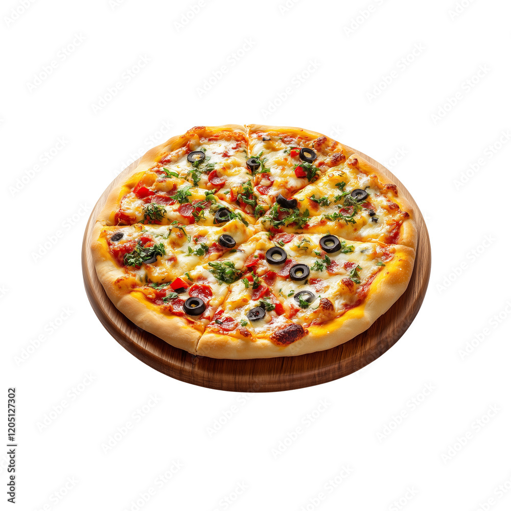 A pizza isolated on transparent background A pizza isolated on transparent background