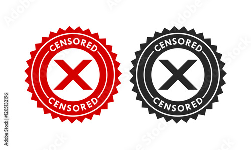 Censored design logo template illustration