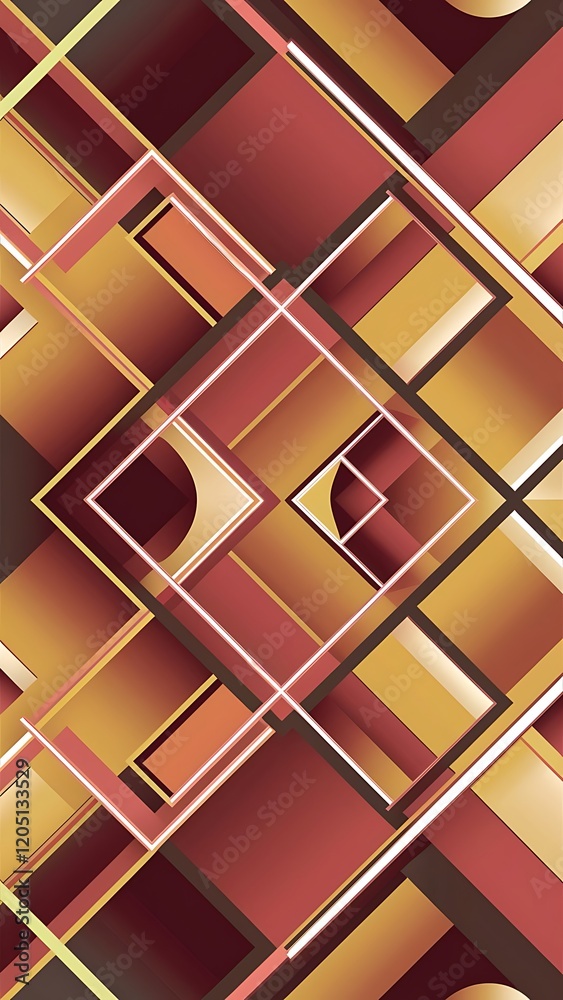 Geometric background with squares, triangles, circles. Shapes harmoniously interact, creating visually striking design for digital designs, presentations, website banners, social media posts Geometric background with squares, triangles, circles. Shapes harmoniously interact, creating visually striking design for digital designs, presentations, website banners, social media posts