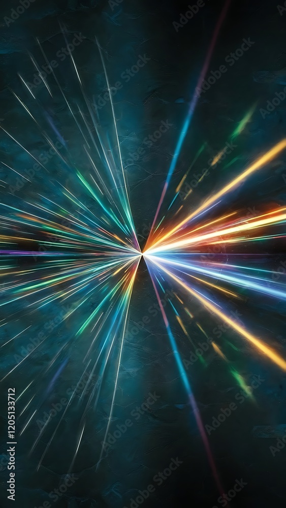 custom made wallpaper toronto digitalLight prism with beam on blue texture background, panoramic crop