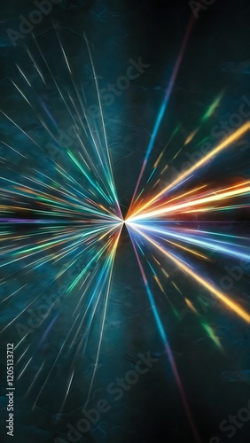 Wallpaper Mural Light prism with beam on blue texture background, panoramic crop Torontodigital.ca