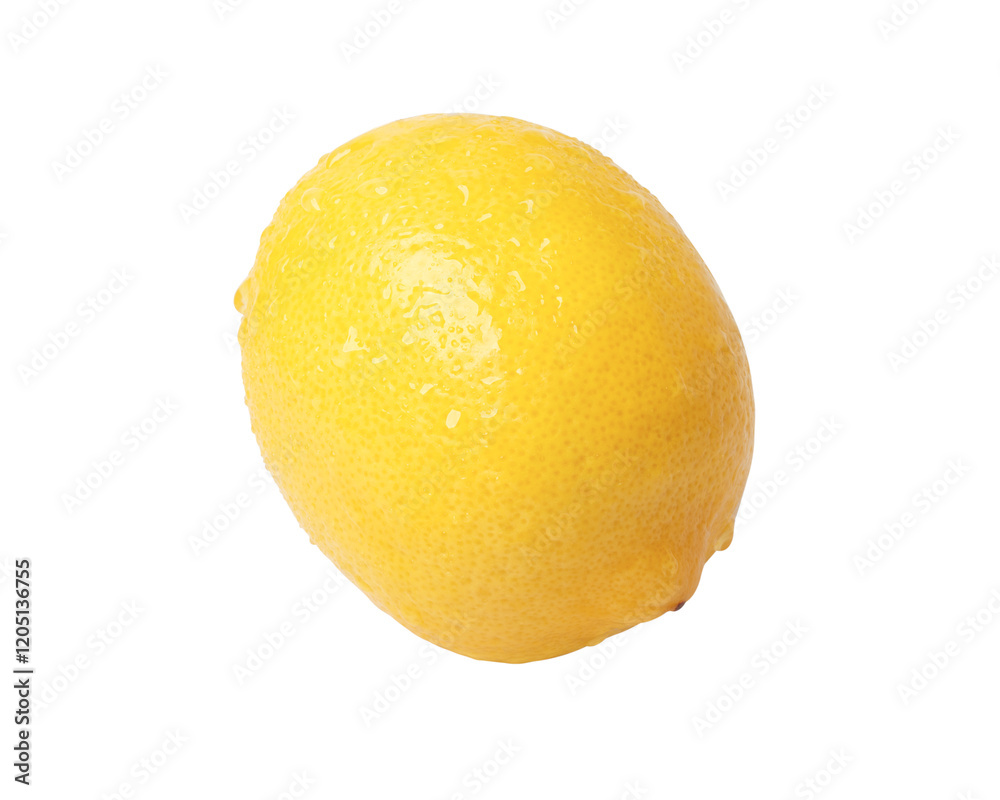 lemon with water drops isolated lemon with water drops isolated