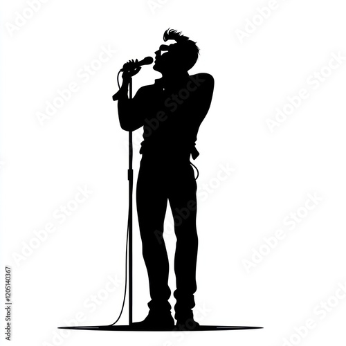 Singer Silhouette Stage Performance Concert Music.