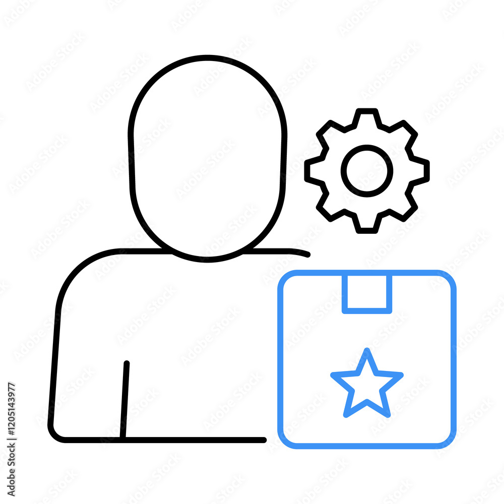 Product Owner – Person with Star Representing Responsibility for Vision and Priorities Product Owner – Person with Star Representing Responsibility for Vision and Priorities