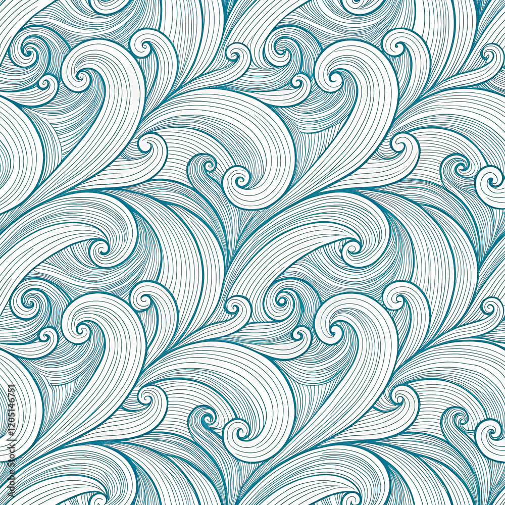 seamless pattern with swirls