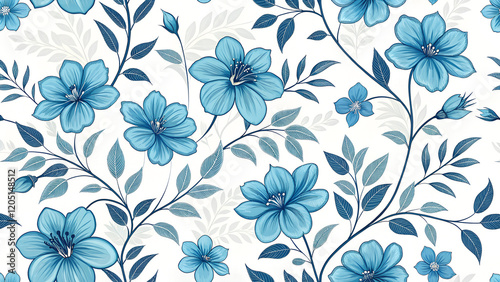 seamless pattern with flowers