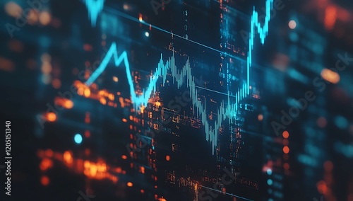 Financial Data Visualization for Analyzing Upward Stock Market Trends in a Digital Environment photo