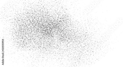 Abstract texture dust particle and dust grain on white background. dirt overlay or screen effect use for grunge and vintage image style. Vector black scratches texture on old damage dirty grainy and s
