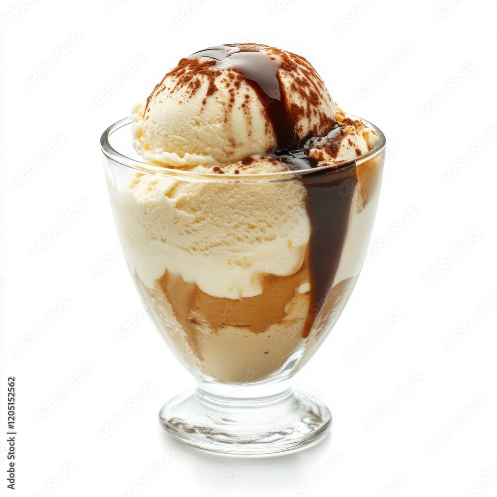 Affogato with Espresso Over Vanilla