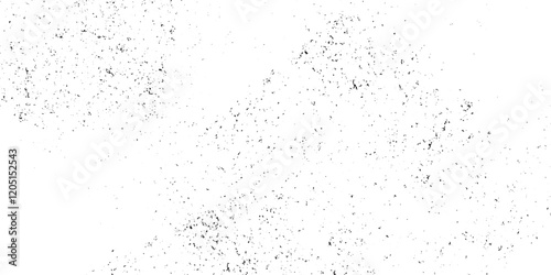 Abstract texture dust particle and dust grain on white background. dirt overlay or screen effect use for grunge and vintage image style. Vector black scratches texture on old damage dirty grainy and s