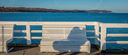 Sopot, Poland - December 25 2024 "Winter walk on pier in Sopot"
