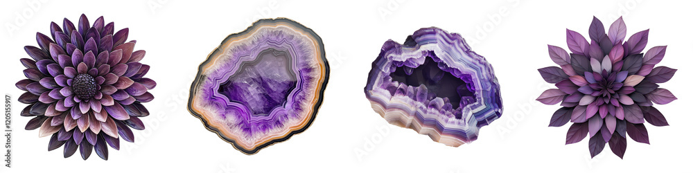 Fototapeta premium Macro Close up View of Stunning Purple Geode Crystals Amethyst Mineral Formations and Raw Quartz Rocks Elegant Natural Decorative Textures and Patterns for Luxury Home Interiors