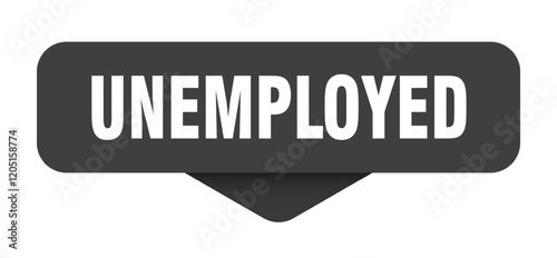 unemployed sticker. unemployed sign on transparent background