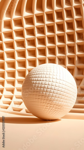 3D Sphere on a Textured Bac...