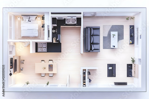 Modern Apartment Floor Plan...