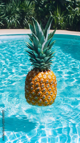 Ripe Pineapple Floats Gentl...