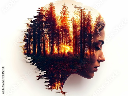 Double Exposure Portrait Bl...