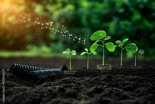 Plants Growing From Coins i...
