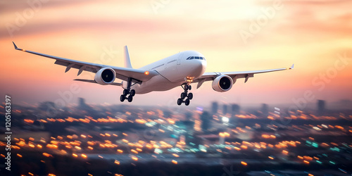 Airplane Descends Towards C...