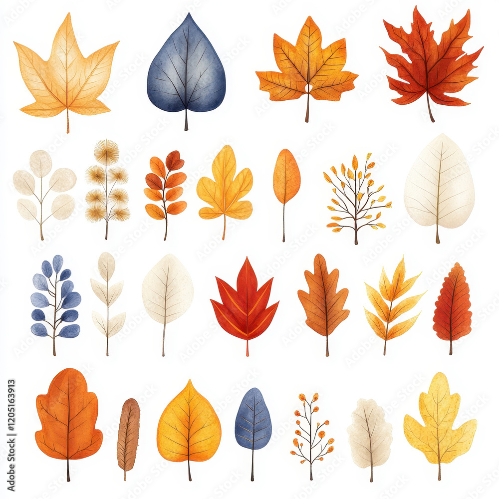 いろんな落ち葉、紅葉。くぬぎや楓。Generative AI いろんな落ち葉、紅葉。くぬぎや楓。Generative AI