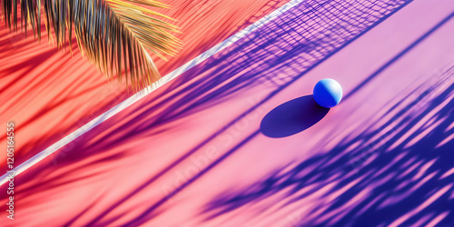 Blue Ball Rests on a Vibran...