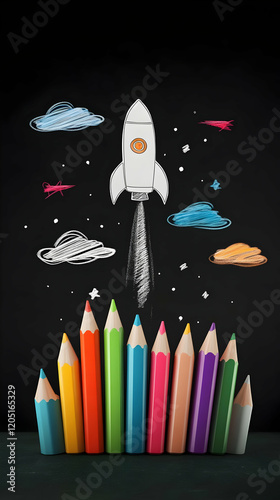 Colorful Pencils Showcase a...