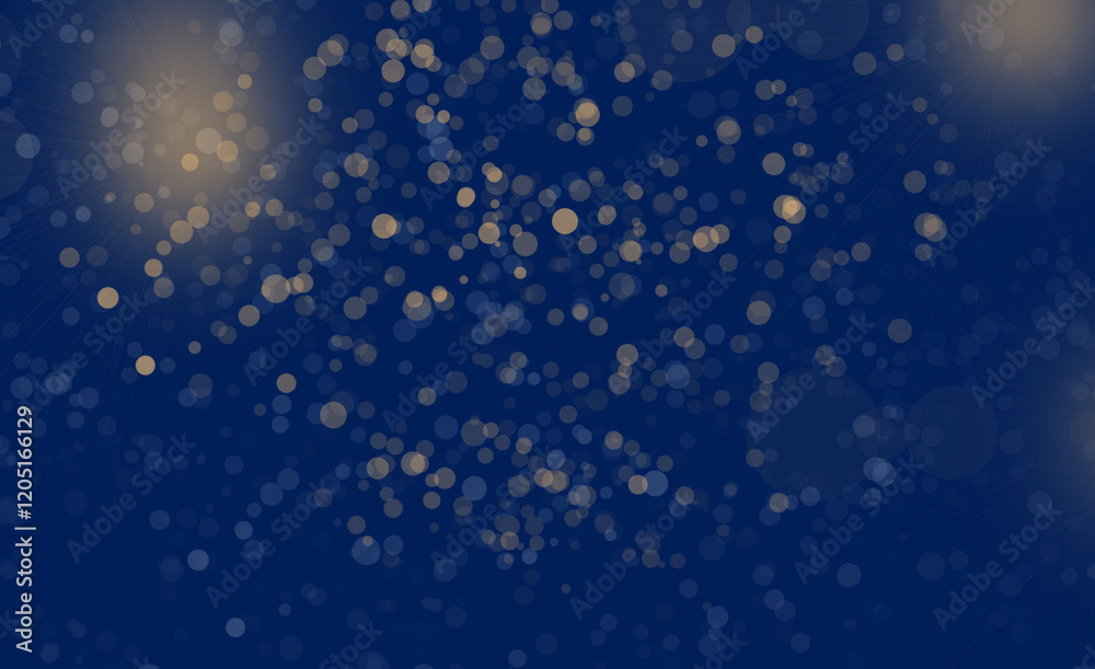 Fototapeta premium abstract background with bokeh. blue, gold, lights