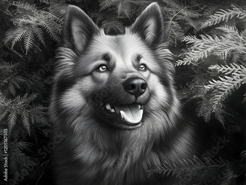 Fluffy Dog Poses Majestical...