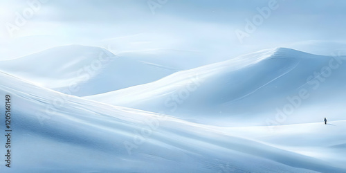 Lone Figure Explores Vast, ...