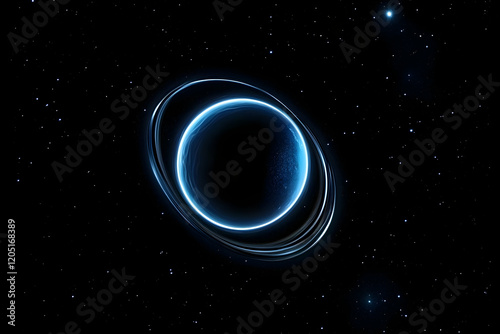 Glowing Blue Accretion Disk...
