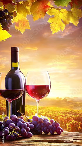 Red Wine, Grapes, and Glass...