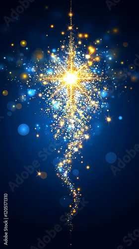 Golden Stream of Sparkling ...